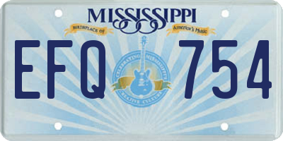 MS license plate EFQ754