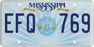 MS license plate EFQ769