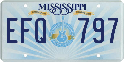 MS license plate EFQ797