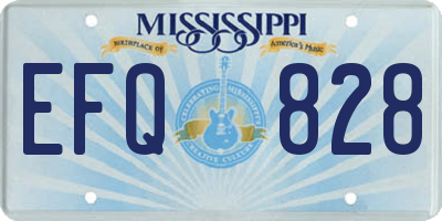 MS license plate EFQ828