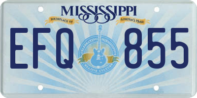 MS license plate EFQ855