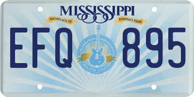 MS license plate EFQ895