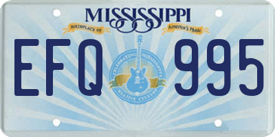 MS license plate EFQ995