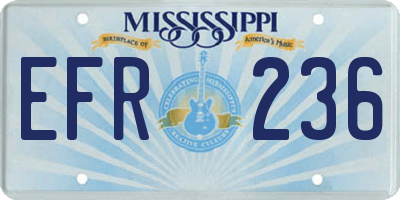 MS license plate EFR236