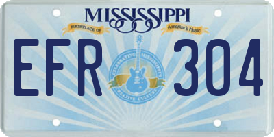 MS license plate EFR304