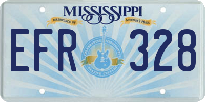MS license plate EFR328