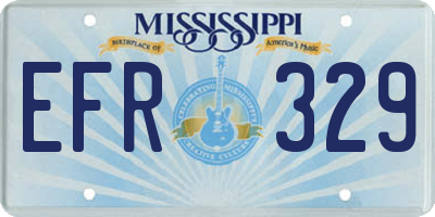 MS license plate EFR329