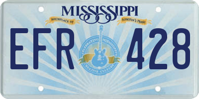 MS license plate EFR428