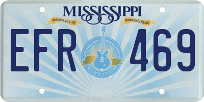 MS license plate EFR469