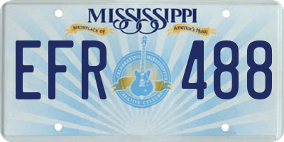 MS license plate EFR488