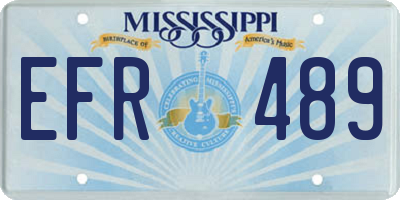 MS license plate EFR489
