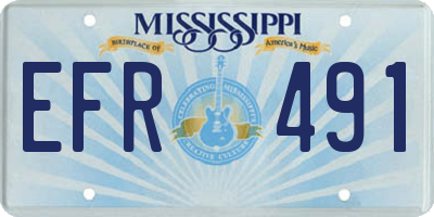 MS license plate EFR491