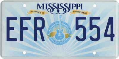 MS license plate EFR554