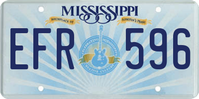 MS license plate EFR596