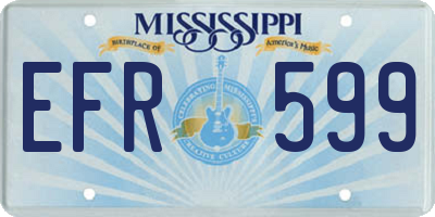 MS license plate EFR599