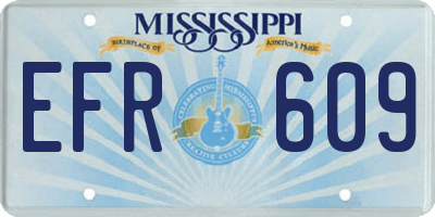MS license plate EFR609