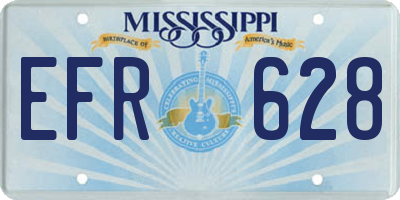 MS license plate EFR628