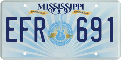 MS license plate EFR691
