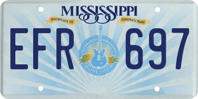 MS license plate EFR697