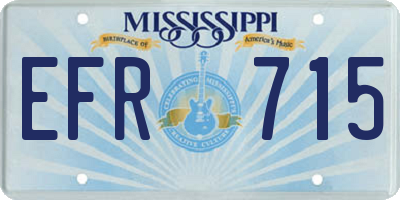 MS license plate EFR715