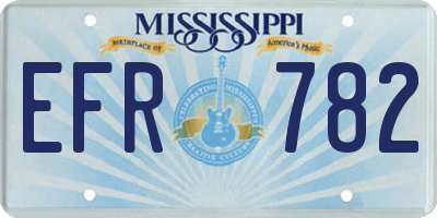 MS license plate EFR782