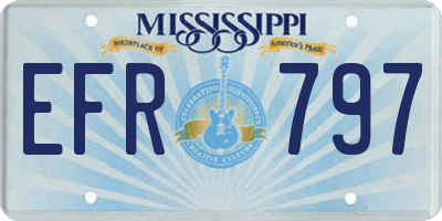 MS license plate EFR797