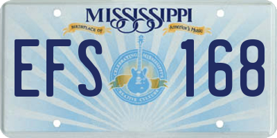 MS license plate EFS168