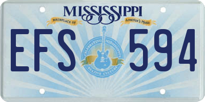 MS license plate EFS594