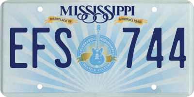MS license plate EFS744