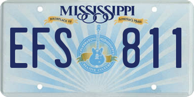 MS license plate EFS811