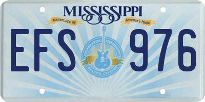 MS license plate EFS976