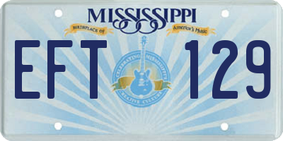 MS license plate EFT129