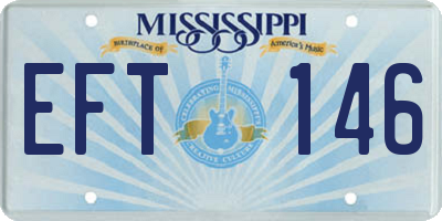 MS license plate EFT146
