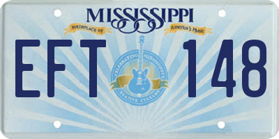 MS license plate EFT148
