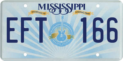 MS license plate EFT166