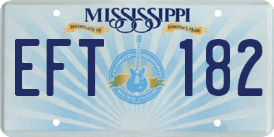 MS license plate EFT182