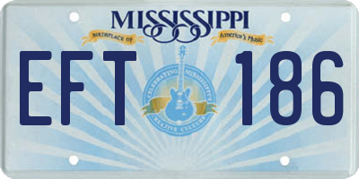 MS license plate EFT186