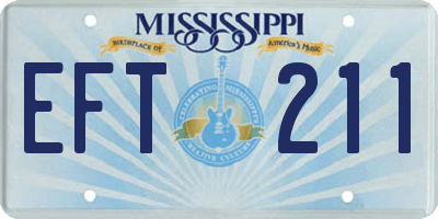 MS license plate EFT211