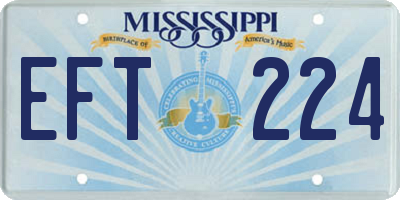 MS license plate EFT224