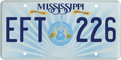 MS license plate EFT226