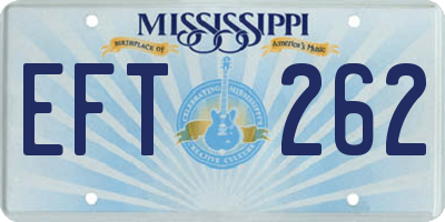 MS license plate EFT262