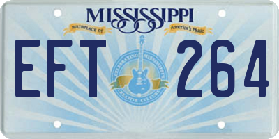 MS license plate EFT264