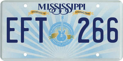 MS license plate EFT266