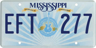 MS license plate EFT277