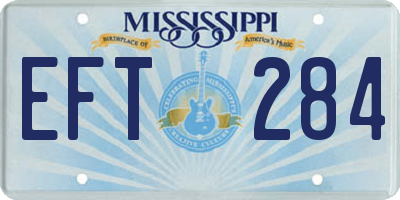 MS license plate EFT284