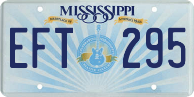 MS license plate EFT295