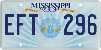 MS license plate EFT296