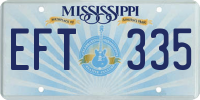 MS license plate EFT335