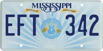 MS license plate EFT342