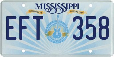 MS license plate EFT358